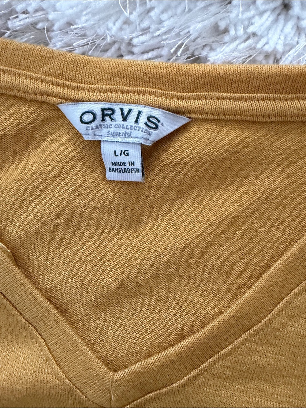 Orvis Women's Golden Mustard V-Neck Short Sleeve Tee